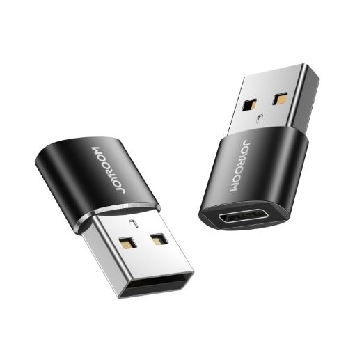 JOYROOM S-H152 USB Male to USB-C Female OTG Adapter - Black - 1