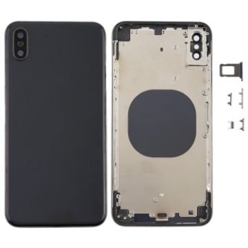 Black Back Cover with Camera Lens & SIM Tray for iPhone XS Max - 1