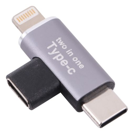 USB-C Female to 8 Pin Male + USB-C Male Converter - 1