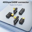 40Gbps USB-C Female to Male Adapter 3D Bend (Black) - 2