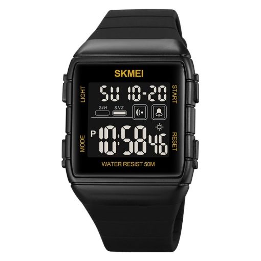 SKMEI 1960 Stainless Steel Buckle Silicone Strap Waterproof Watch - 1