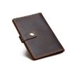 Genuine Leather Passport Holder Vintage Card Holder - Dark Coffee - 2
