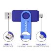 128GB USB 2.0 MicroDrive Dual-use OTG Metal U Disk Blue - 4