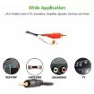 3.5mm Stereo to RCA Male Audio Cable, 1.5m Length - 3