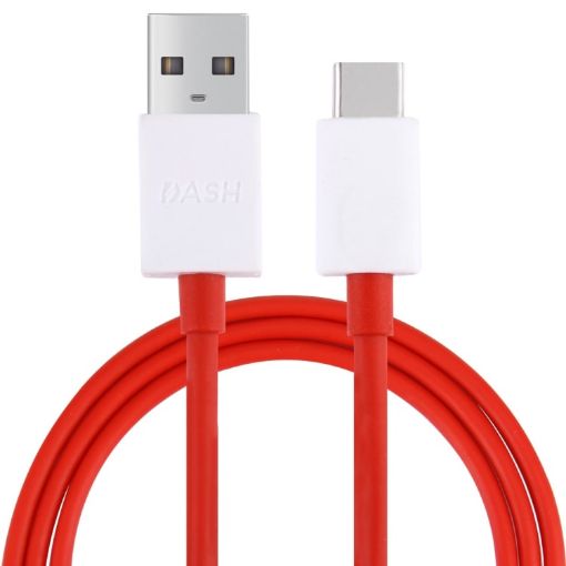 OnePlus Phone Flash Charging USB to Type-C Data Cable - 1m (Red) - 1