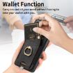 Samsung Galaxy M62/F62 Retro Skin-feel Ring Card Bag Phone Case - Black - 6