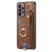 Samsung Galaxy M62/F62 Retro Skin-feel Ring Card Bag Phone Case (Brown) - 2