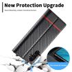 Samsung Galaxy A15 5G Carbon Fiber Leather Phone Case - Black - 6