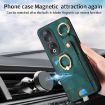 For Honor 90 Retro Skin-feel Ring Card Bag Phone Case (Green) - 6