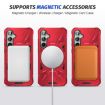 Samsung Galaxy A15 MagSafe Magnetic Shockproof Phone Case with Ring Holder - Red - 5