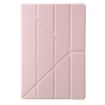Samsung Galaxy Tab S9 FE Clear Acrylic Deformation Leather Tablet Case - Pink - 2