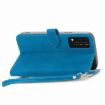 Blue Embossed Flower Leather Phone Case for T-Mobile REVVL V+ 5G - 6
