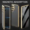 Samsung Galaxy S24 5G Privacy Full Cover Magnetic Metal Tempered Glass Case - 5