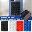 Picture of Mobile Phone Silicone 24 Square Shaped Suction Cup Mobile Phone Back Stickers (Black)
