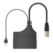 Male RJ45 3 in 1 Gigabit Network Splitter Cable Ethernet Coupler - 3