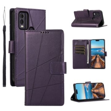 Nokia C22 PU Leather Phone Case - Purple - 1