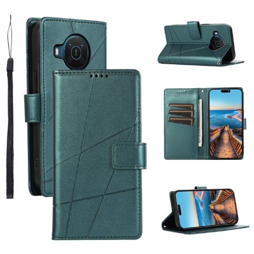 Nokia X20 Green Leather Texture Phone Case - 1