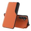 Samsung Galaxy A15 Attraction Flip Holder Leather Phone Case - Orange - 1