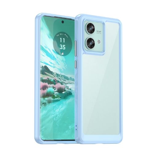 Motorola Edge 40 Neo Blue Acrylic Hybrid TPU Phone Case - 1