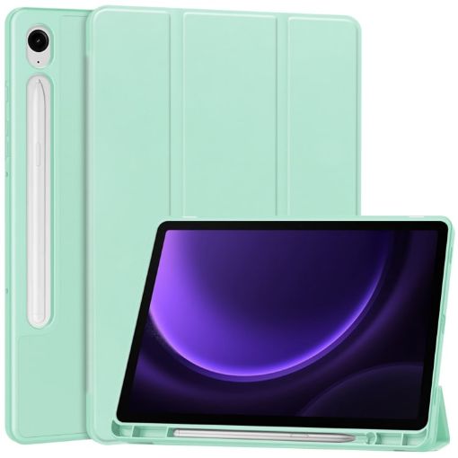 Samsung Galaxy Tab S9 FE Mint Green TPU Leather Tablet Case - 1