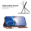 Samsung Galaxy A41 Zipper Wallet Leather Flip Phone Case - Rose Gold - 4