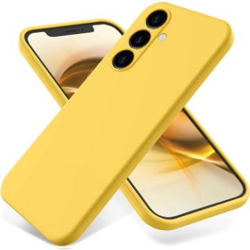 Samsung Galaxy A25 5G Yellow Liquid Silicone Phone Case - 1