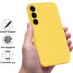 Samsung Galaxy A25 5G Yellow Liquid Silicone Phone Case - 3