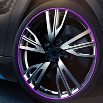 Picture of Universal Decorative Scratchproof Stickup 8M Flexible Car Wheel Hub TRIM Mouldings Decoration Strip (Purple)
