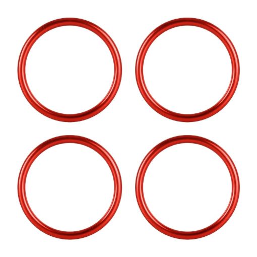 4 PCS Audi A1 Red Vent Metal Decorative Ring Set - 1