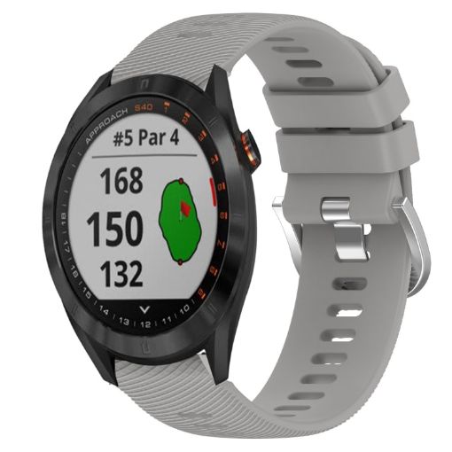 Garmin Approach S40 20mm Grey Silicone Watch Band - 1