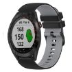 Garmin Approach S40 20mm Checkered Silicone Watch Band - Black/Grey - 1