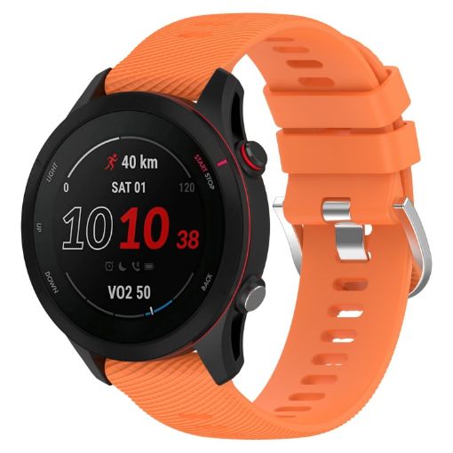 Garmin Forerunner 255S 18mm Orange Silicone Watch Band - 1