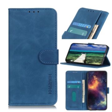 Nokia G11 Plus 4G Blue Leather Phone Case - Retro Texture Flip - 1