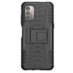 Nokia G21 4G Tire Texture TPU + PC Phone Case with Holder - Black - 2