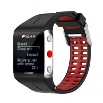 Polar V800 GPS Smart Watch Two-color Steel Buckle Band Black+Red - 1