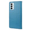 Samsung Galaxy M23 5G Butterfly Flower Pattern Flip Leather Phone Case Blue - 3