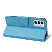 Samsung Galaxy M23 5G Butterfly Flower Pattern Flip Leather Phone Case Blue - 6