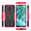 Nokia C30 Armor Bear Shockproof Case with Ring Holder - Rose Red - 2