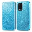 OPPO A54 4G Blue Leather Case with Mandala Pattern & Card Slots - 2