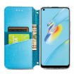 OPPO A54 4G Blue Leather Case with Mandala Pattern & Card Slots - 3