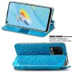 OPPO A54 4G Blue Leather Case with Mandala Pattern & Card Slots - 4