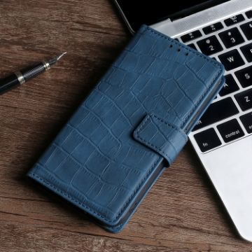 OPPO R15 Pro Crocodile Texture Leather Case (Blue) - 1