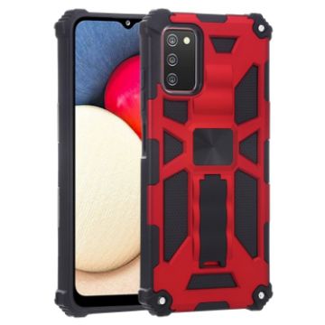 Samsung Galaxy A03s Shockproof TPU + PC Magnetic Protective Case (Red) - 1
