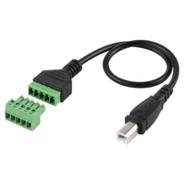 USB Type-B Male Plug to 5 Pin Pluggable Terminals Adapter Cable - 1