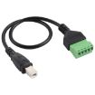 USB Type-B Male Plug to 5 Pin Pluggable Terminals Adapter Cable - 2