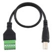 USB Type-B Male Plug to 5 Pin Pluggable Terminals Adapter Cable - 3