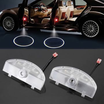 Picture of 2 PCS DC12V 2W Car Door Logo Light Brand Shadow Lights Courtesy Lamp for Mitsubishi Pajero 2008-2016