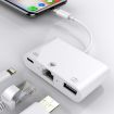 NK-107 3 in 1 Ethernet + USB + 8 Pin Charging Female Ports Cable - 1