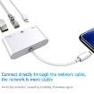 NK-107 3 in 1 Ethernet + USB + 8 Pin Charging Female Ports Cable - 4