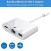 NK-107 3 in 1 Ethernet + USB + 8 Pin Charging Female Ports Cable - 6